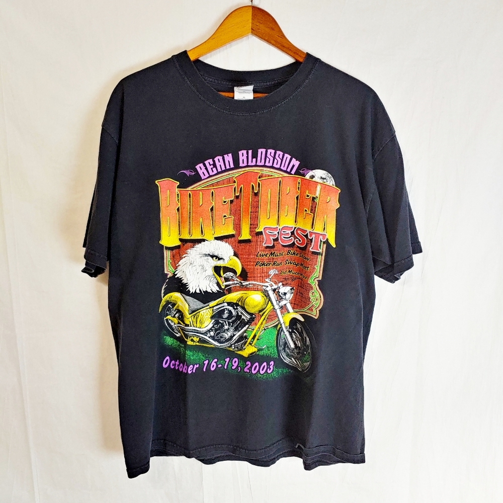 Bean Blossom Biketoberfest 2003 Moto T-Shirt Sz XL